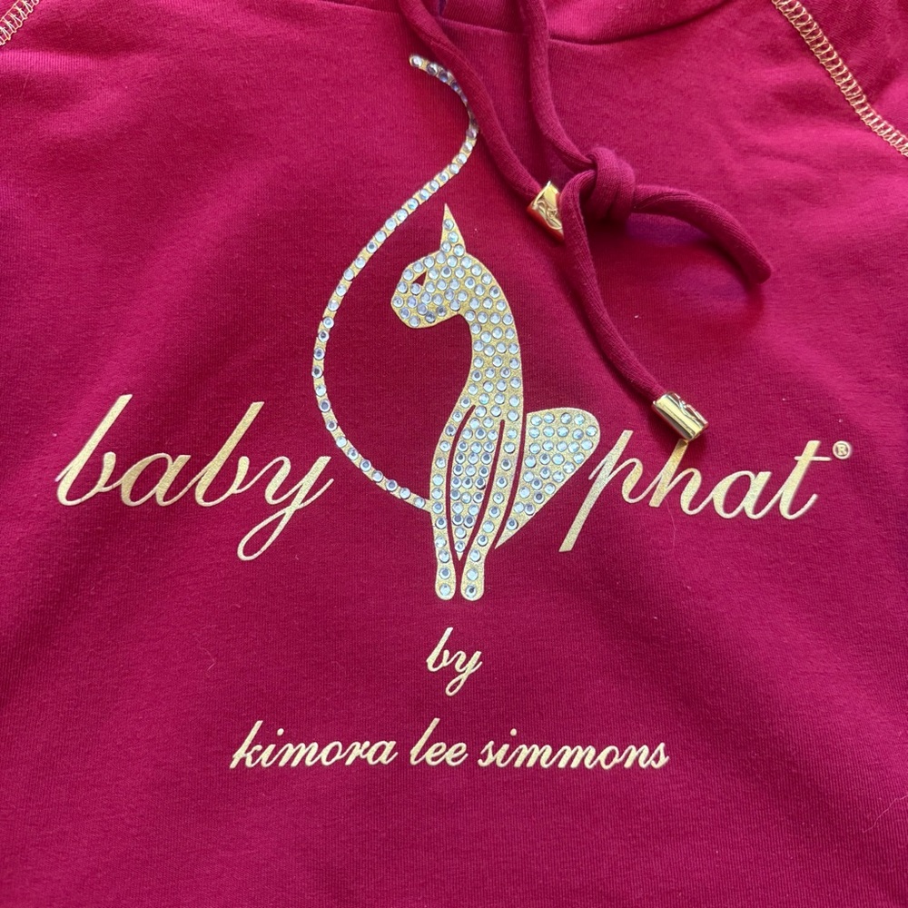 Maroon Baby Phat Sweater Size L Vintage - Picture 2 of 11